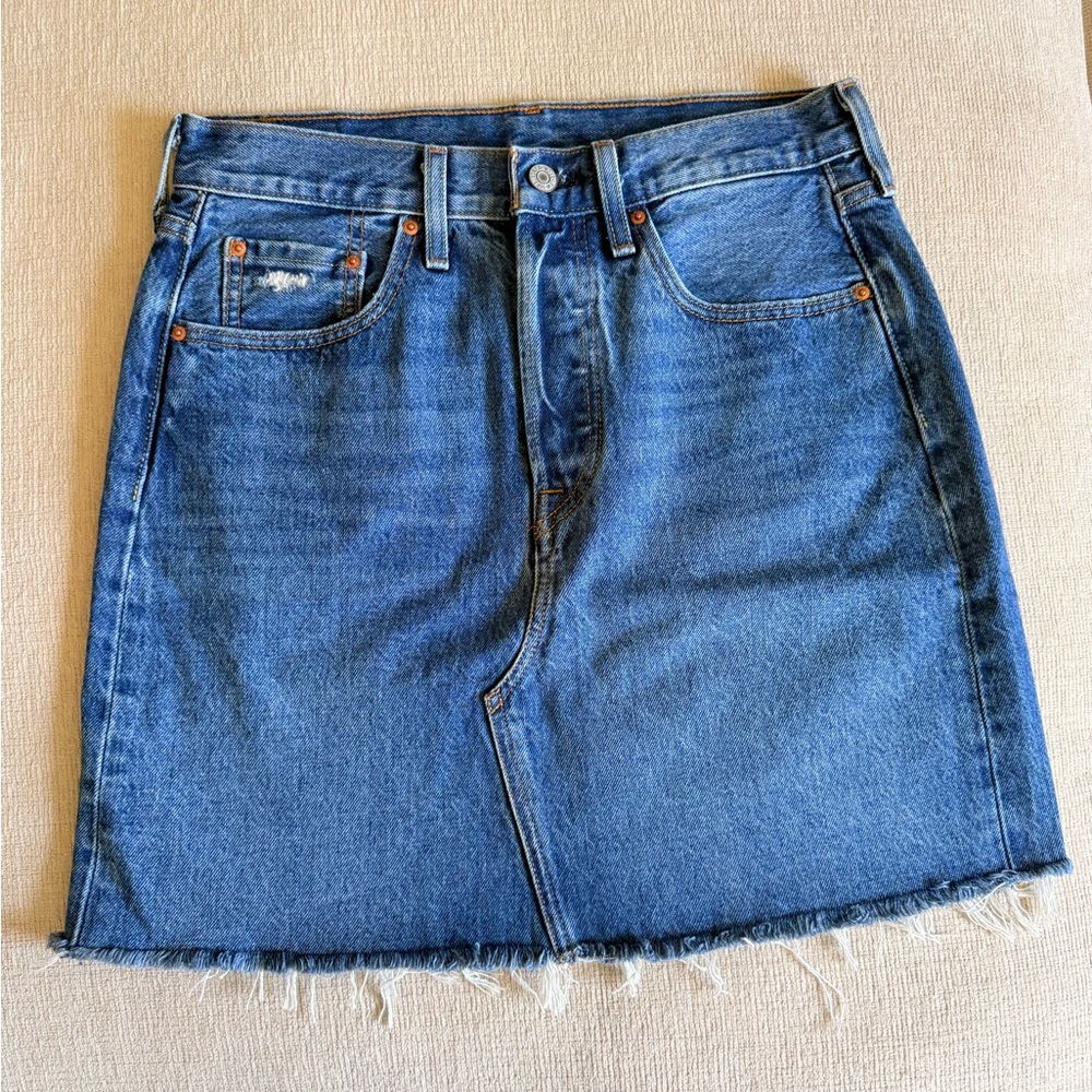 Levi's Classic Blue Denim A-Line Skirt
